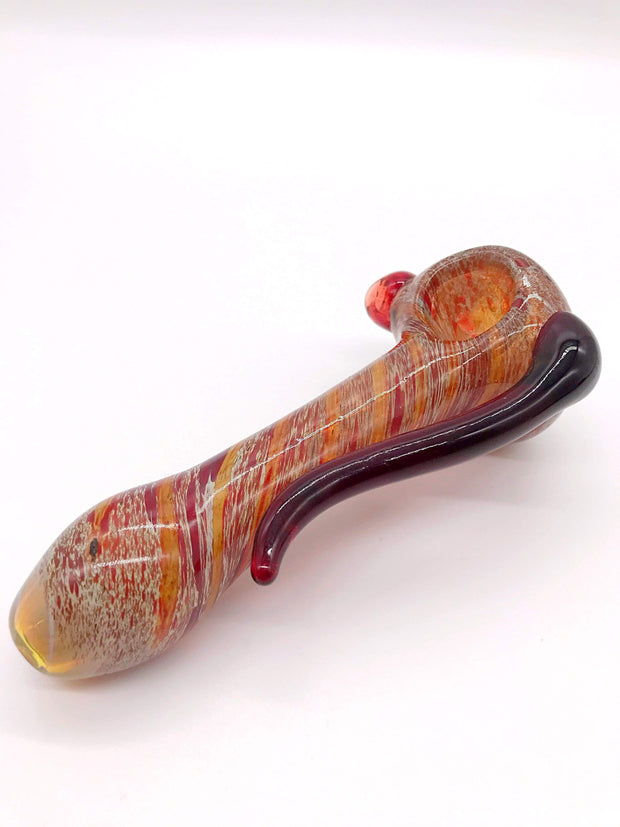 Smoke Station Hand Pipe Large Burgundy Spoon with Tentacle Hand Pipe