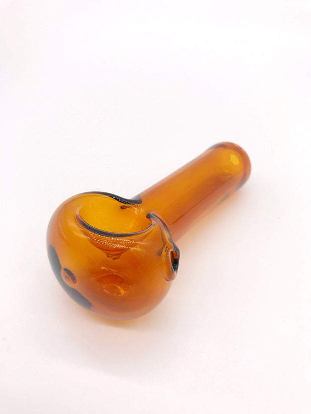 Smoke Station Hand Pipe Amber Large Colored Spoon Hand Pipe