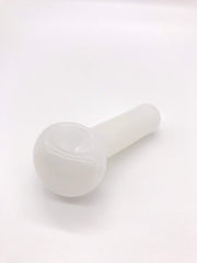 Smoke Station Hand Pipe White Large Colored Spoon Hand Pipe