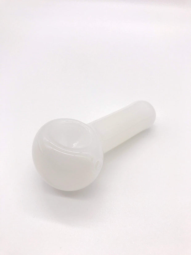 Smoke Station Hand Pipe White Large Colored Spoon Hand Pipe