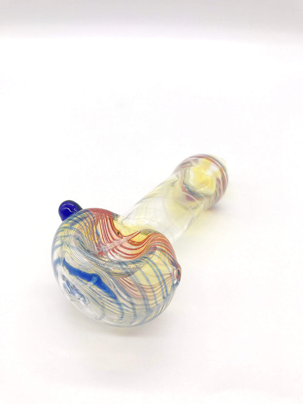 Smoke Station Hand Pipe Blue Large Fumed Spoon