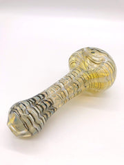 Smoke Station Hand Pipe Black&Clear Large Fumed Spoon with Rake Hand Pipe