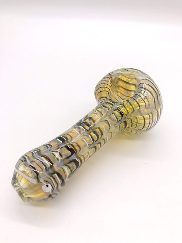 Smoke Station Hand Pipe Black Large Fumed Spoon with Rake Hand Pipe