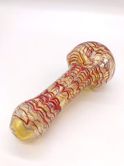 Smoke Station Hand Pipe Red Large Fumed Spoon with Rake Hand Pipe