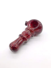 Smoke Station Hand Pipe Large Solid Color Spoon with Streaks Hand Pipe