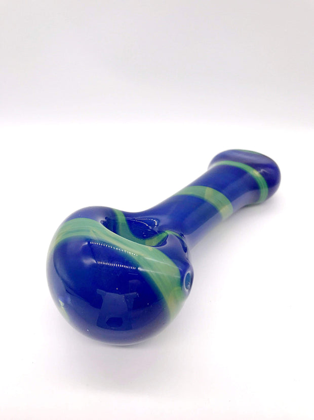 Smoke Station Hand Pipe Blue Large Two-Tone Spoon Hand Pipe
