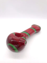 Smoke Station Hand Pipe Red Large Two-Tone Spoon Hand Pipe