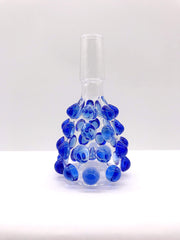 Smoke Station Waterpipe Bowl Blue Large Waterpipe Bowl with Textured Bubbles - 14mm