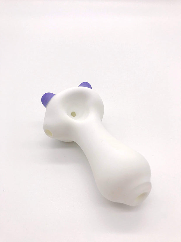 Smoke Station Hand Pipe Lindsey Hoyes Hand-Blown American Animal Face Spoon Bear Hand Pipe