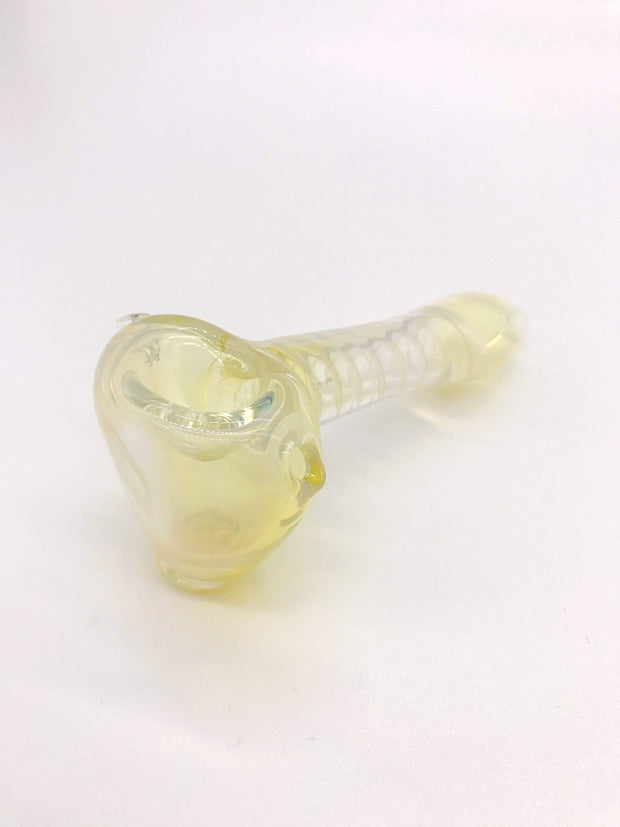 Smoke Station Hand Pipe Clear Long Fumed Spoon with Spiral Neck Hand Pipe