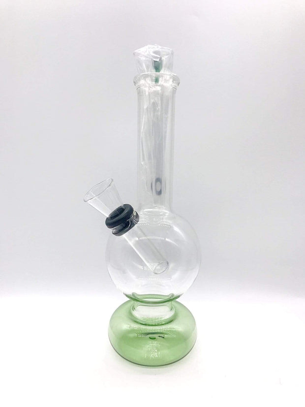 Smoke Station Water Pipe Green Mini-Bubbler with Removable Downstem Water Pipe