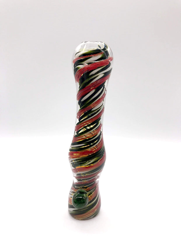 Smoke Station Hand Pipe 6 Multicolor Wrapped Chillum