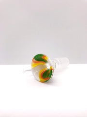 Smoke Station Waterpipe Bowl Multicolor Multicolored Waterpipe Bowl with Handle - 14mm