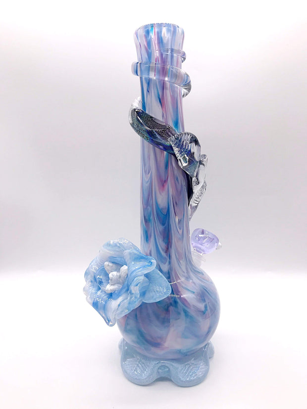 Smoke Station Water Pipe Light Blue Noble Glass Flower Collection American Water Pipes