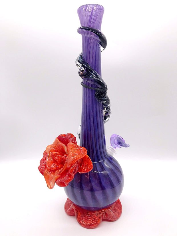 Smoke Station Water Pipe Orange Flower Noble Glass Flower Collection American Water Pipes
