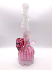 Smoke Station Water Pipe Pink Heart Noble Glass Heart Collection American Water Pipes