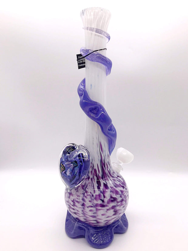 Smoke Station Water Pipe Purple Heart Noble Glass Heart Collection American Water Pipes