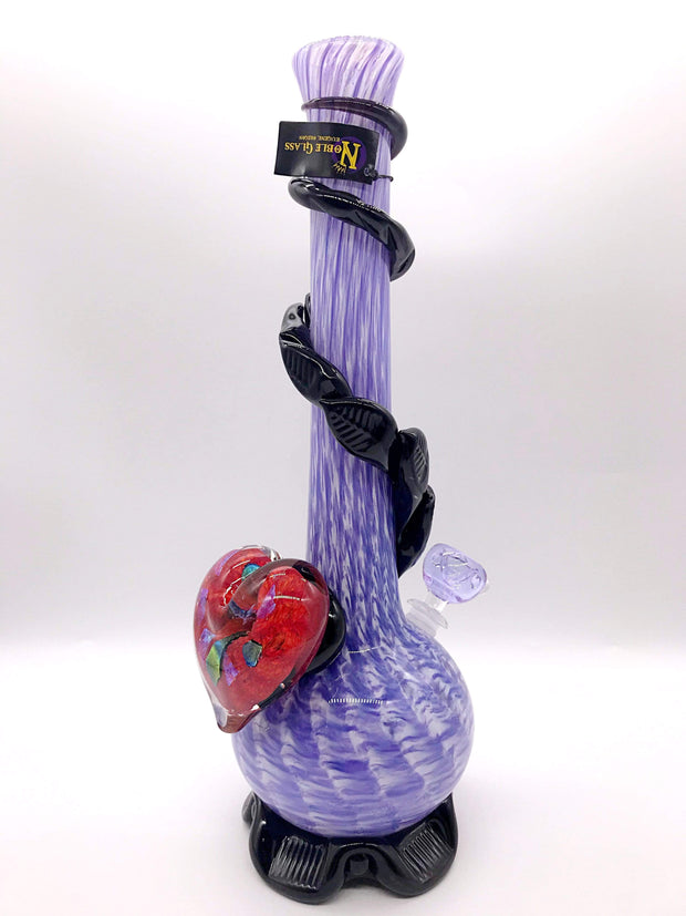 Smoke Station Water Pipe Red Heart Purple Pipe Noble Glass Heart Collection American Water Pipes
