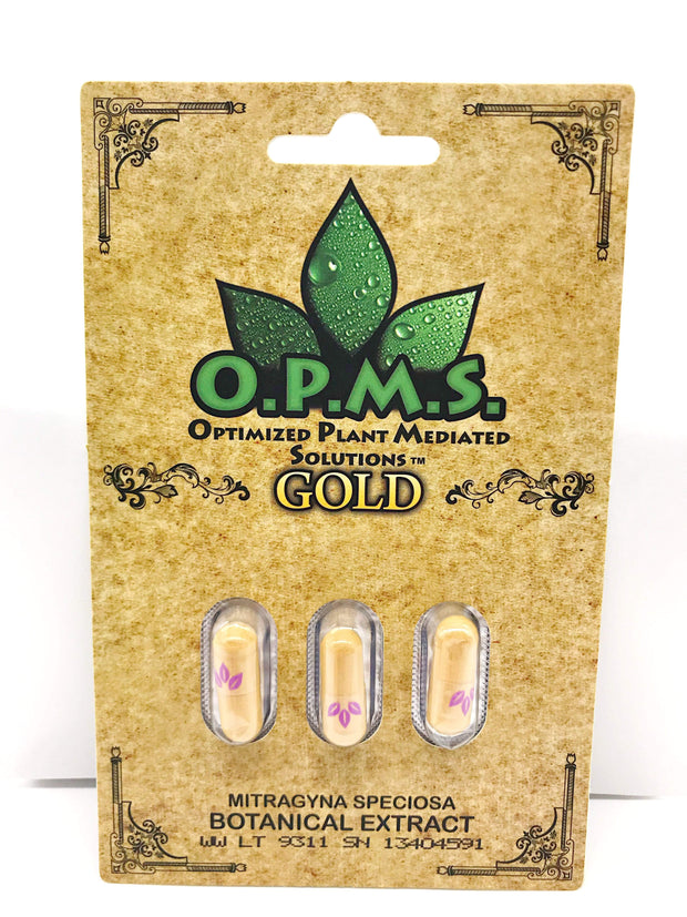 Smoke Station Kratom 3 Pack O.P.M.S. Gold Extract Capsules