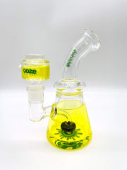 Smoke Station Water Pipe Yellow Ooze Freezable Glycerin Rig