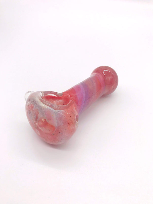 Smoke Station Hand Pipe Red Pink and Magenta Spoon Hand Pipe