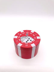 Smoke Station Accessories Red Poker Chip Novelty Grinder (Small)