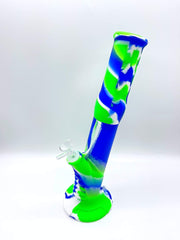 Smoke Station Water Pipe Green Blue Psychedelic Silicone Water Pipe