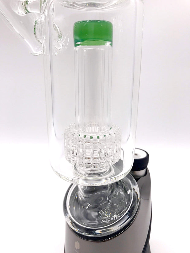 Smoke Station Water Pipe Puffco Peak Glass Sidecar Attachment with Matrix Perc
