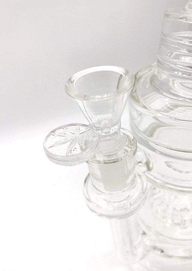 Smoke Station Water Pipe Clear Pulsar Scientific Bent Neck Water Pipe with Stovetop Burner Perc