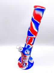 Smoke Station Water Pipe Red White Blue Red White and Blue Silicone Water Pipe