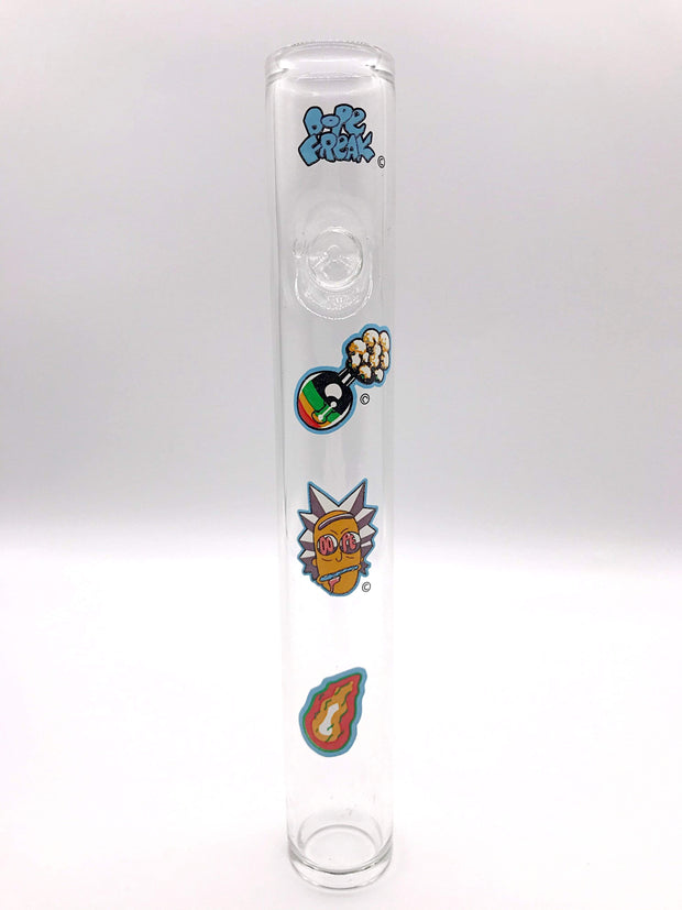 Smoke Station Hand Pipe Rick and Marty German Borosilicate Steamroller by Dope Freak