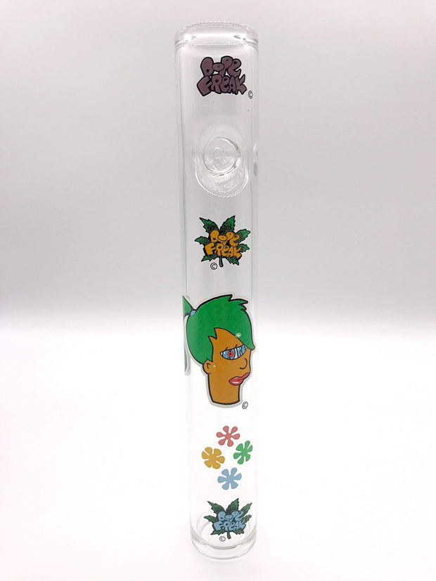Smoke Station Hand Pipe Rick and Marty German Borosilicate Steamroller by Dope Freak