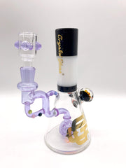 Smoke Station Water Pipe Scientific American Beaker with 360° Perc and Heady Baubles