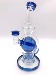 Smoke Station Water Pipe Blue Seed of Life Ball Rig
