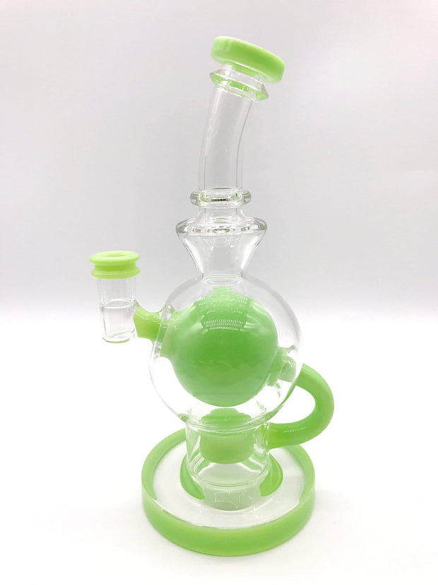 Smoke Station Water Pipe Green Seed of Life Ball Rig
