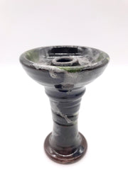 Smoke Station Hookah Brown-Green Shika Glazed Egyptian Clay Bowl