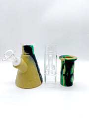 Smoke Station Water Pipe Camo Silicone water pipe with glass showerhead chamber