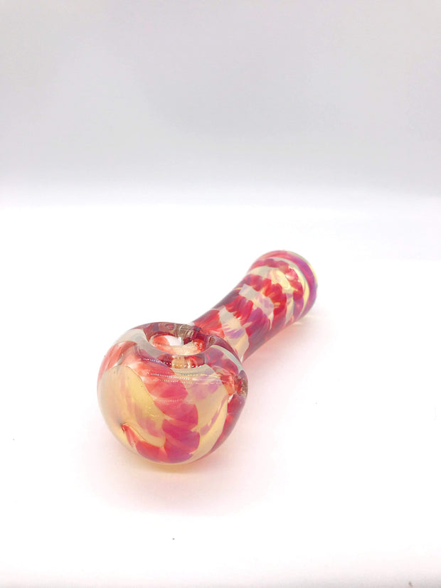 Smoke Station Hand Pipe Red Silver Fumed Spoon with Ribbon Hand Pipe