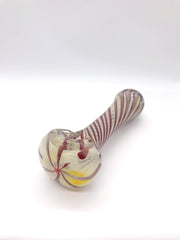 Smoke Station Hand Pipe Puprple Silver Fumed Wrap Spoon Hand Pipe