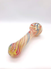 Smoke Station Hand Pipe Red Silver Fumed Wrap Spoon Hand Pipe