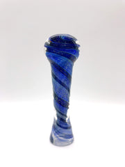 Smoke Station Hand Pipe Space-Blue Space Blue with flat mouthpiece Inside out chillum