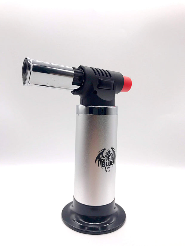 Smoke Station Accessories Silver Special Blue "Fury" Butane Torch