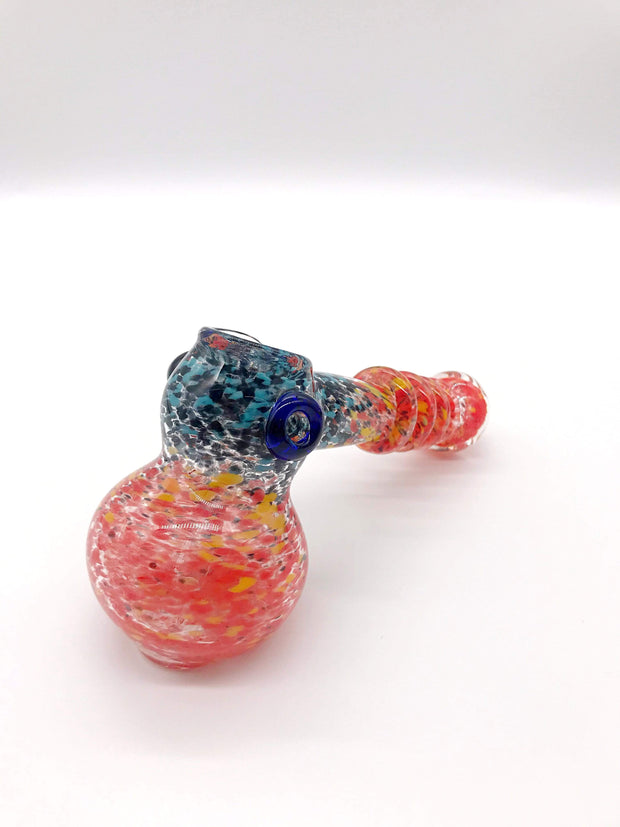 Smoke Station Water Pipe Red Speckled Bold Color Hammer Bubbler