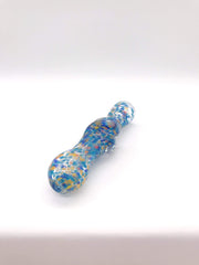 Smoke Station Hand Pipe Teal Speckled Color Chillum Hand Pipe