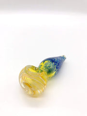 Smoke Station Hand Pipe Blue Speckled color spoon hand pipe