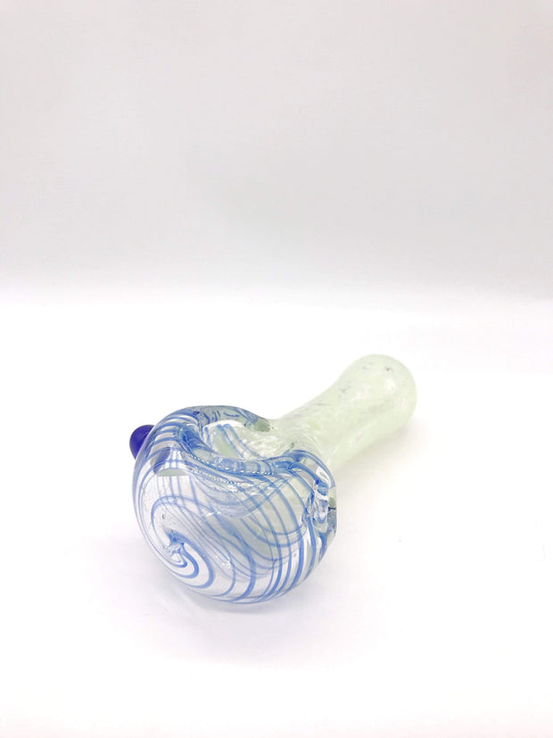 Smoke Station Hand Pipe Slime Speckled Spoon with Frit Hand Pipe