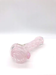 Smoke Station Hand Pipe Pink Spiral ribbon style spoon hand pipes