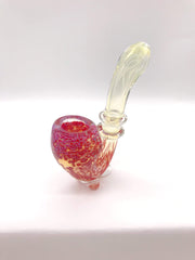 Smoke Station Hand Pipe Pink-Red Stand-Up Fumed Mini Sherlock Hand Pipe
