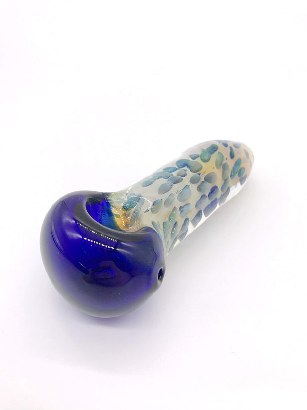 Smoke Station Hand Pipe Blue Super Thick Fumed Spoon Hand Pipe