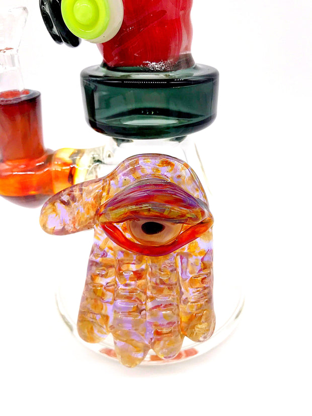 Smoke Station Water Pipe Tattoo Glass Heady American Devil with Perc